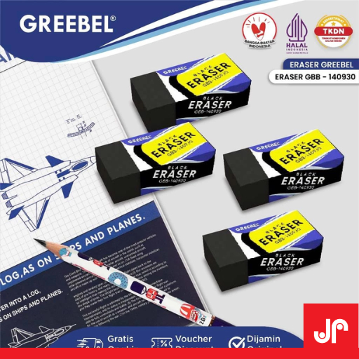 

GREEBEL ERASER GBB-140930M (PCS) / PENGHAPUS PENSIL WARNA HITAM/ ERASER STIP