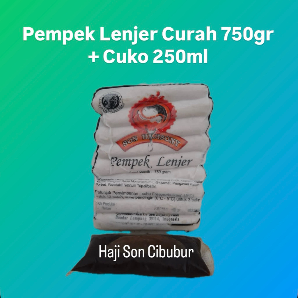 

Pempek Lenjer Curah Son Haji Sony 750gr dan Cuko 250ml MURAH