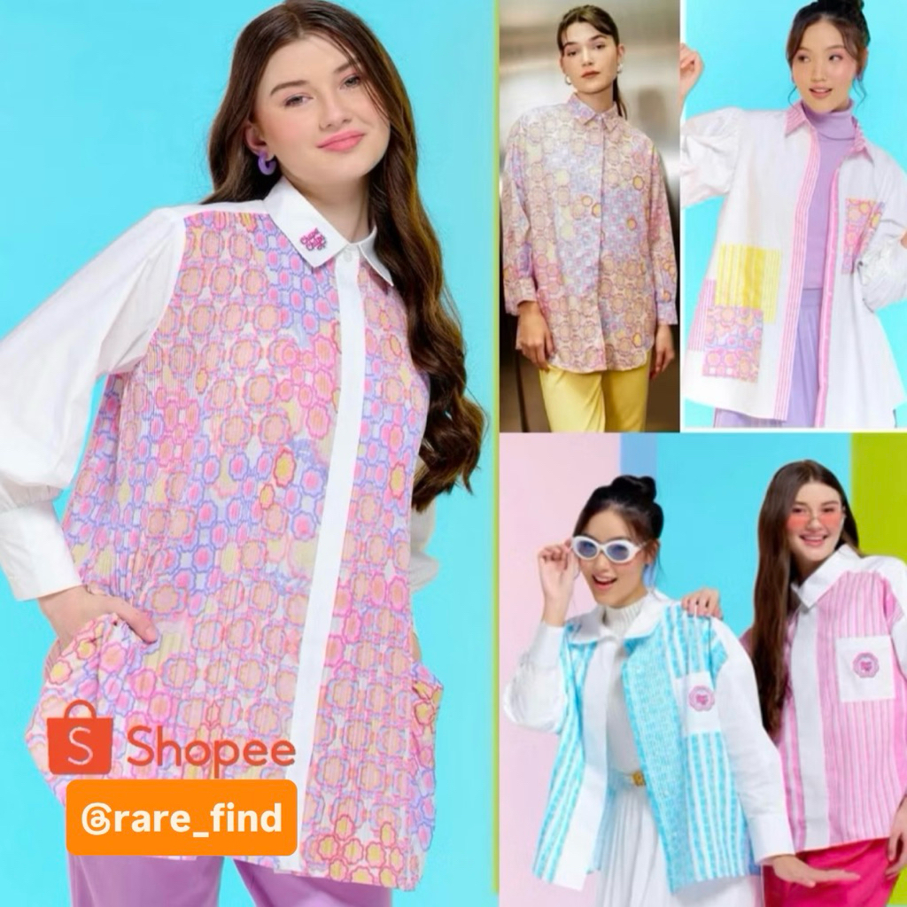 [NEW] SALE Original Benang Jarum Chupa Cups PLPleated Monogram Long Shirt Nata Anniversarry Buttonsc