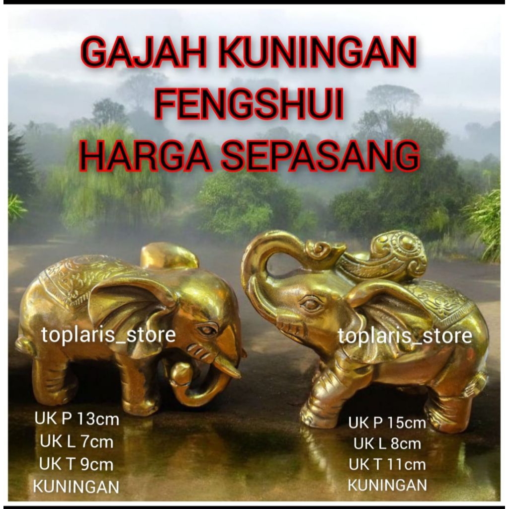 Patung Gajah Fengshui Kuningan
