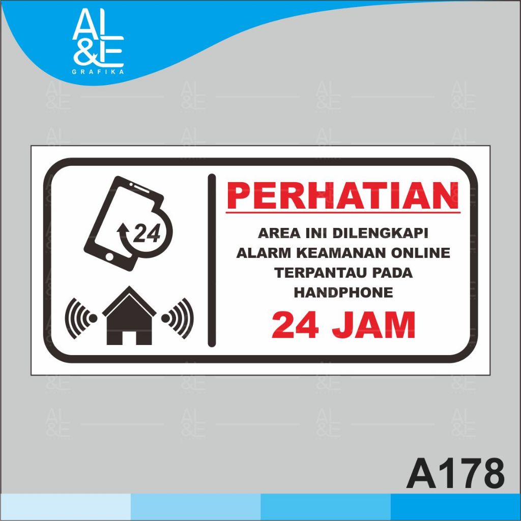 

A178 - Acrylic Sign, Akrilik Area Ini Dilengkapi Alarm Keamanan Online 24 Jam, Premium dan Murah