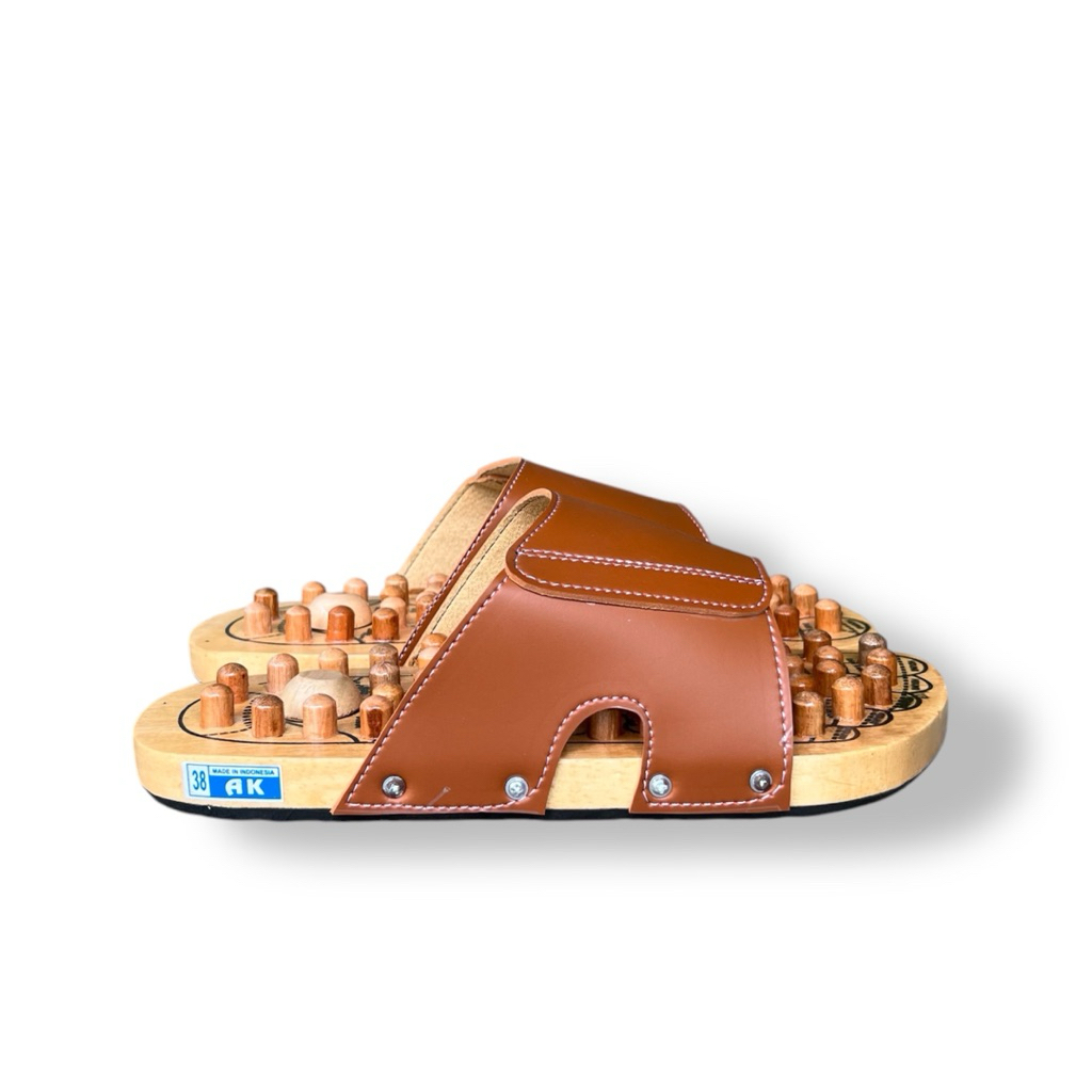 Sandal rematik pria / sandal rematik wanita /sandal kayu /sandal rematik / sandal refleksi sandal ke