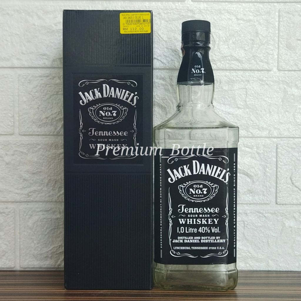 Botol Kosong Jack Daniels No.7 1Liter (A) + Box