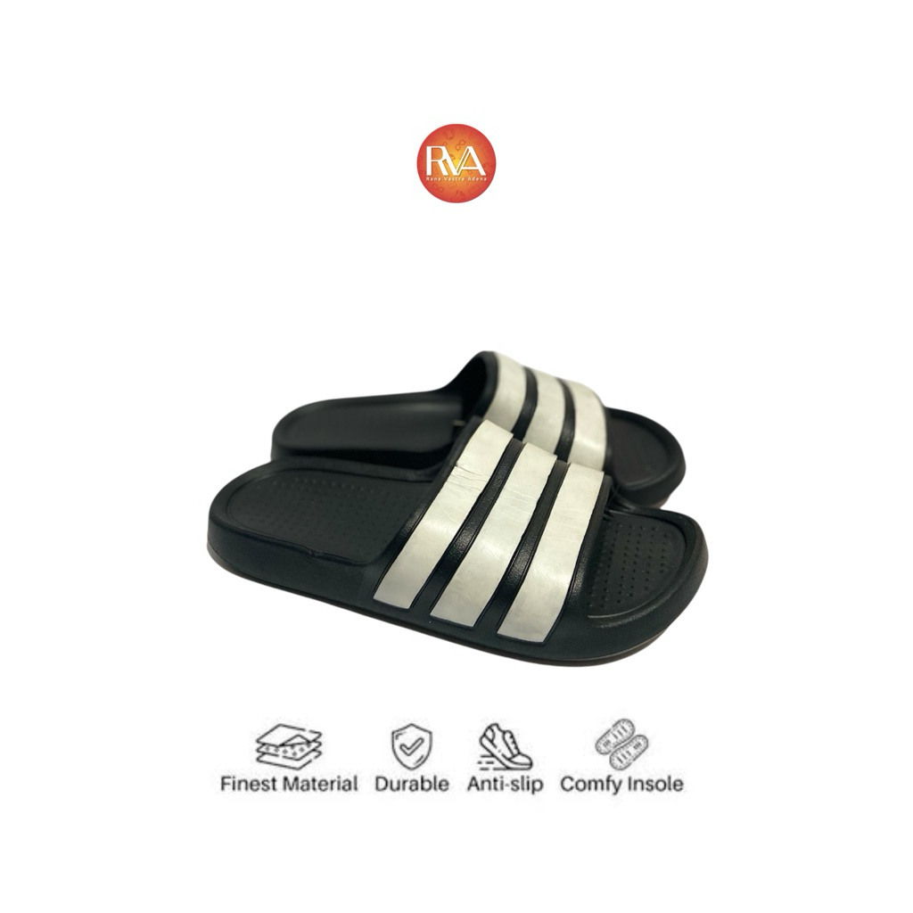 Sandal Slide Pria Sandal Slop Polos Upper Loke Sistem Sandal Selop Eva Anti Slip