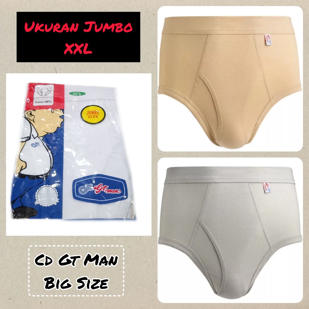 Cd Pria Jumbo Big Size XXL GT Man Asli Original Katun 100% / Celana Dalam Pria / Pakaian Dalam