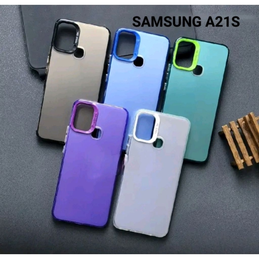 Softcase Hybrid imd Color Samsung A21S Plate Hologram