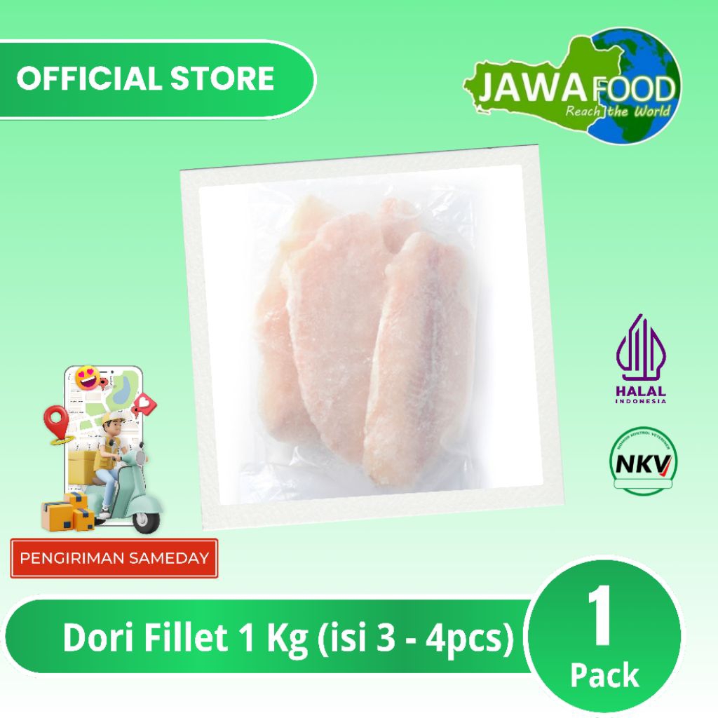 

Ikan Dori Fillet 1 KG / Dory Fish Fillet 1 KG Fresh Frozen