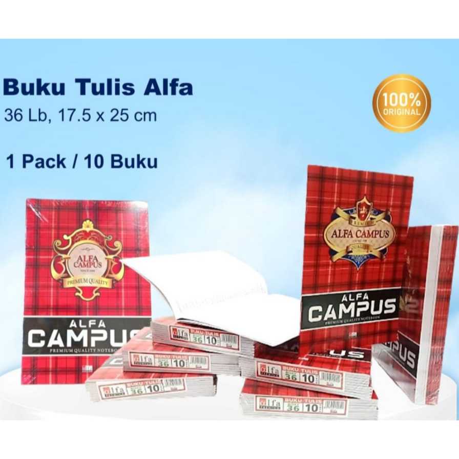 

Buku Tulis Campus Boxy Alfa Campus 36 Lembar (SATUAN) - Buku Sekolah / Catatan Ekonomis