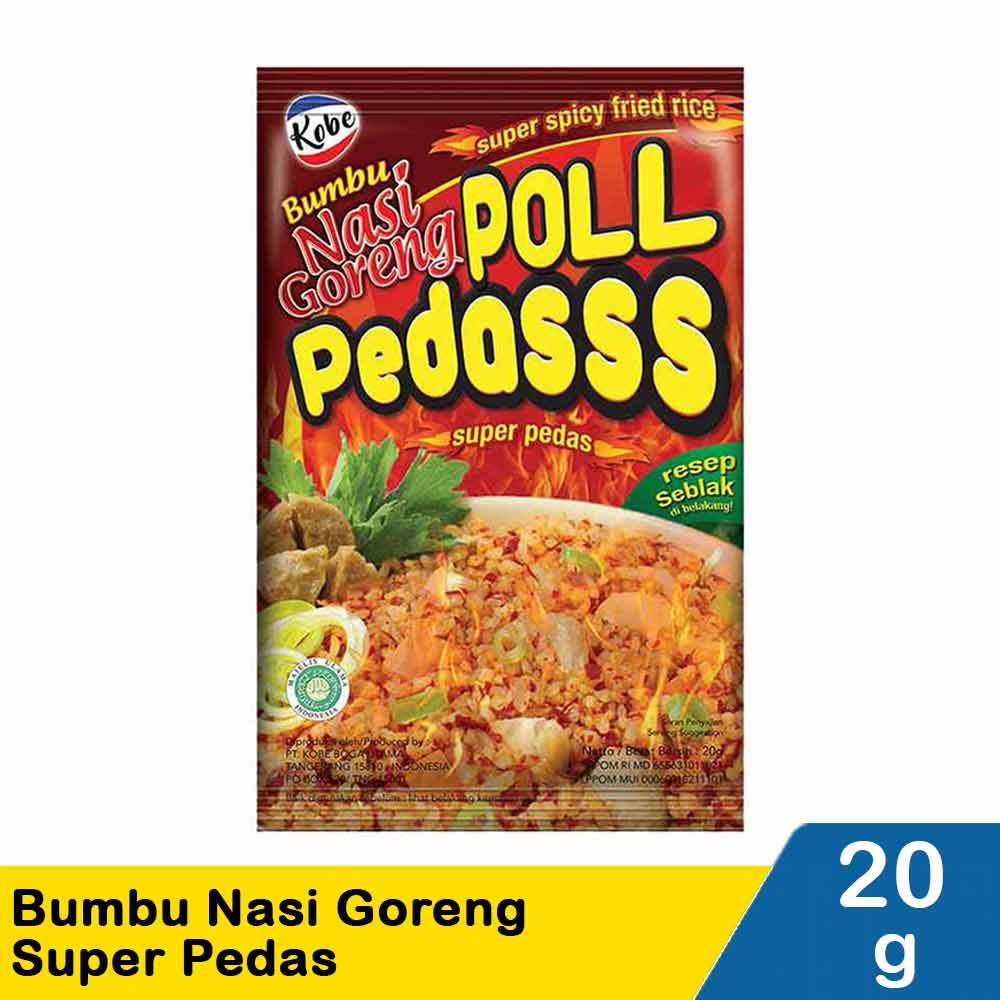 

Kobe Bumbu Nasi Goreng Poll Pedas Super Pedas 20g