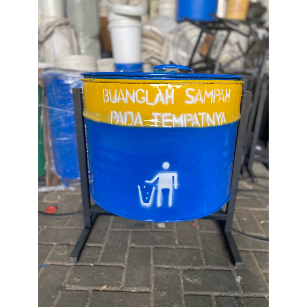 Drum sampah gantung / drum pembakaran 100 liter