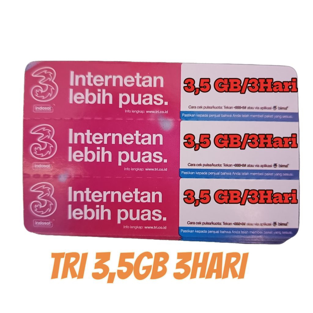 TRI 3,5GB 3HARI(5GB 3HARI SUMBAR)