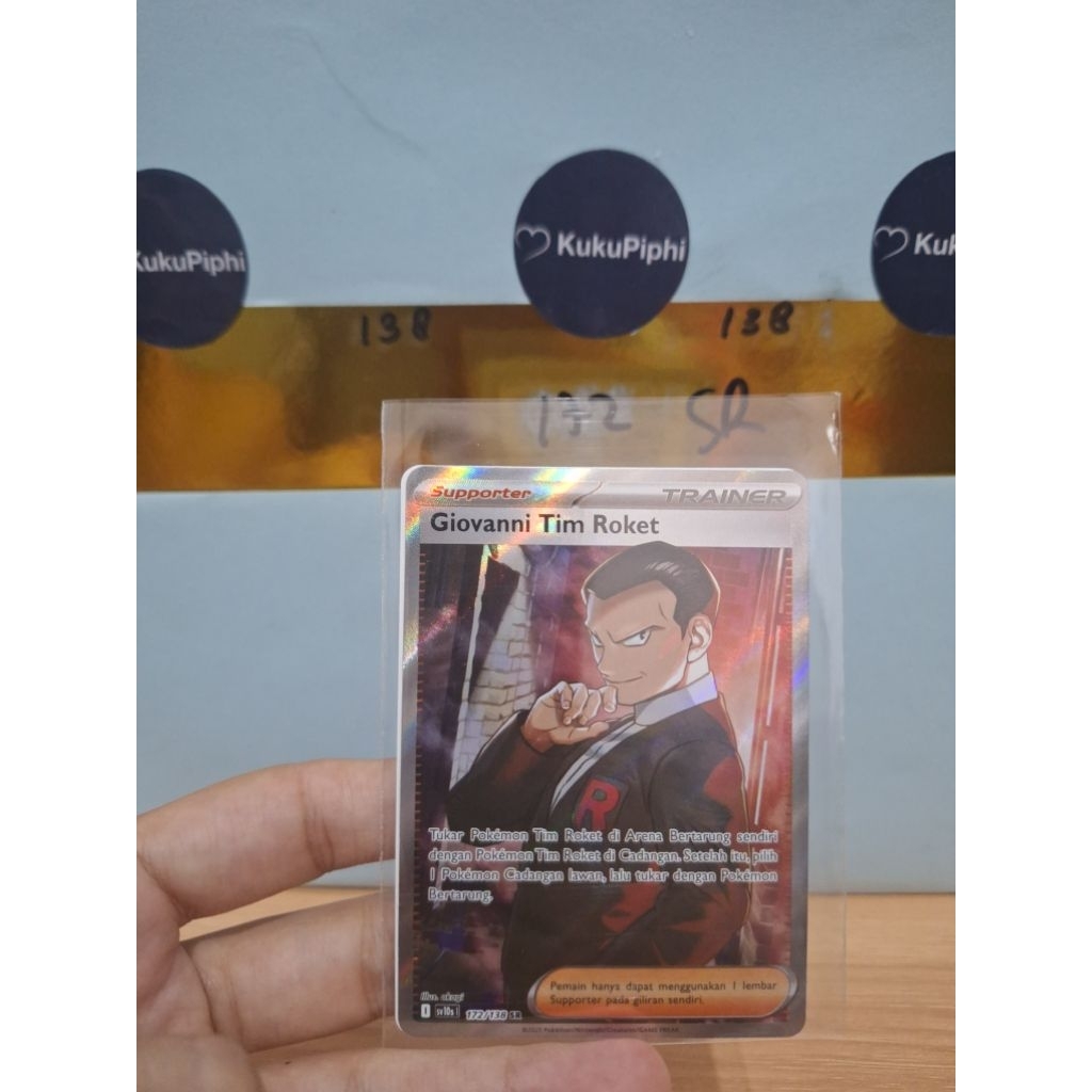 Kartu Pokemon Giovanni SR 172/138 SR Original TCG Indonesia