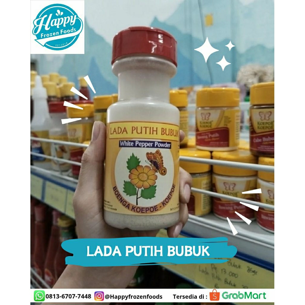

LADA PUTIH BUBUK 85g BOENGA KOEPOE KOEPOE | HAPPY FROZEN FOODS PALEMBANG