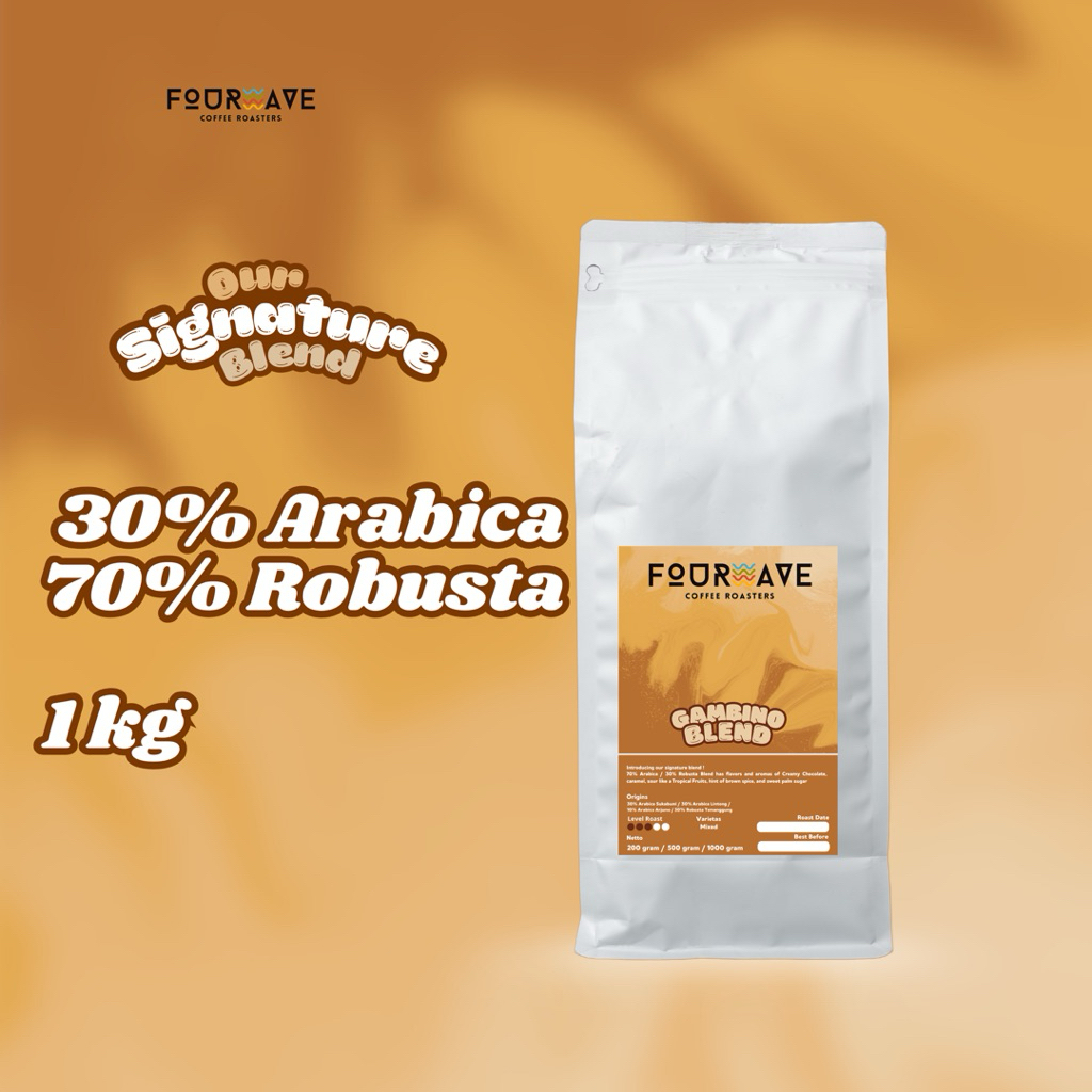 

Gambino House Blend -70% Arabica /30% Robusta signature blend by Fourwave roasters