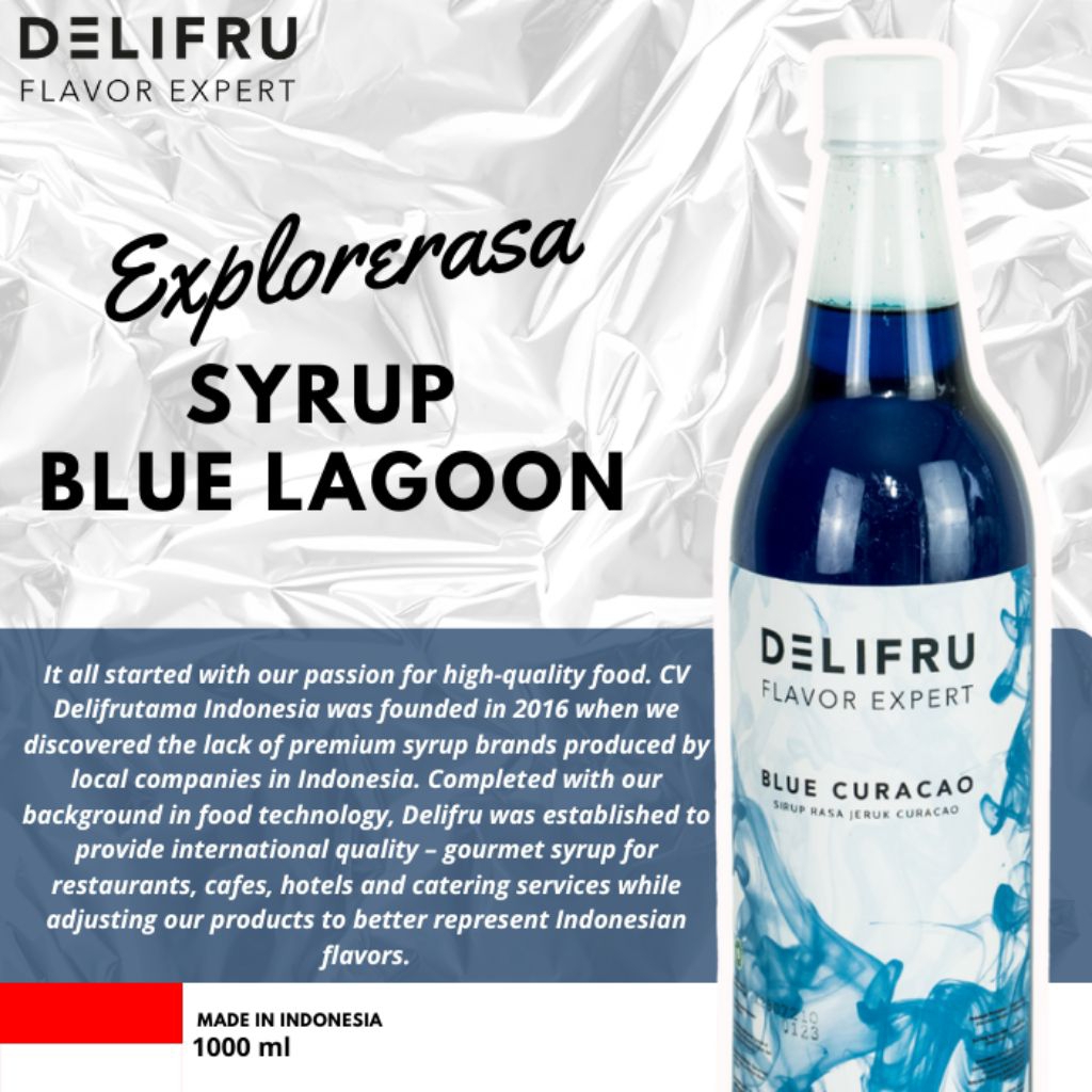 

Delifru syrup rasa blue lagoon isi 1 liter