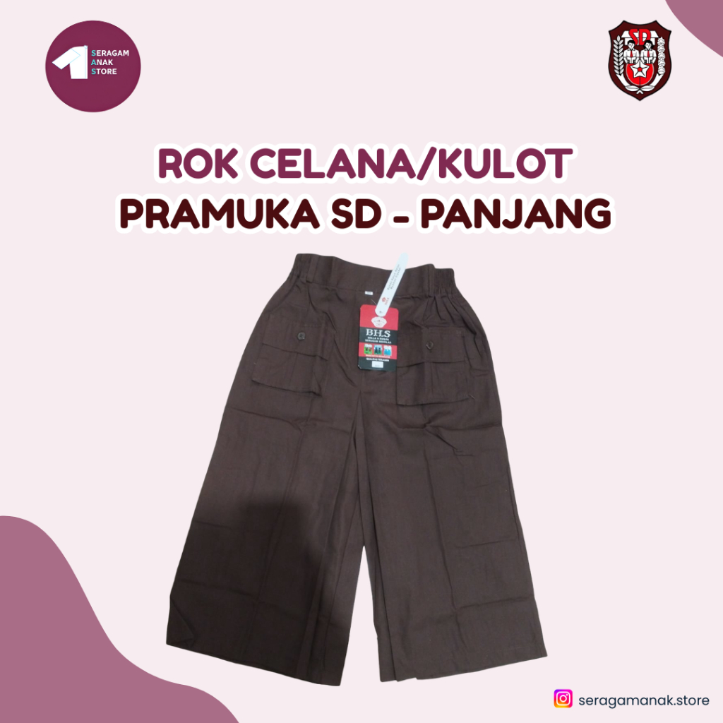 Rok Celana Kulot Pramuka Model Panjang SD Perempuan