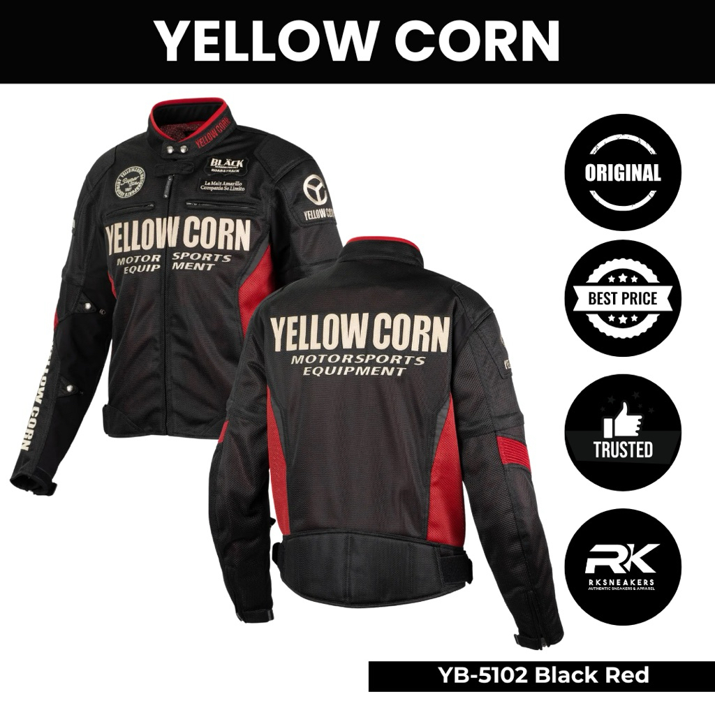 Yellow Corn Jacket YB-5102 Black Red (Full Protector) 100% Authentic