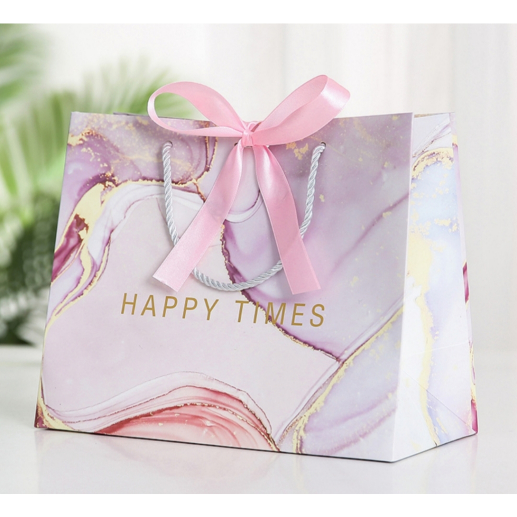 

GIFT BAG HAPPY TIMES PURPLE TAS TANGAN GOODIE BAG PAPERBAG KADO