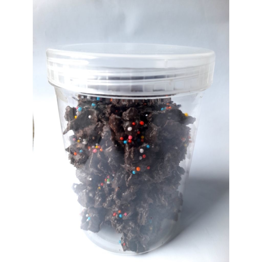 

chocolate corn flakes cookies snack cemilan kukis emping jagung cokelat 200 gram
