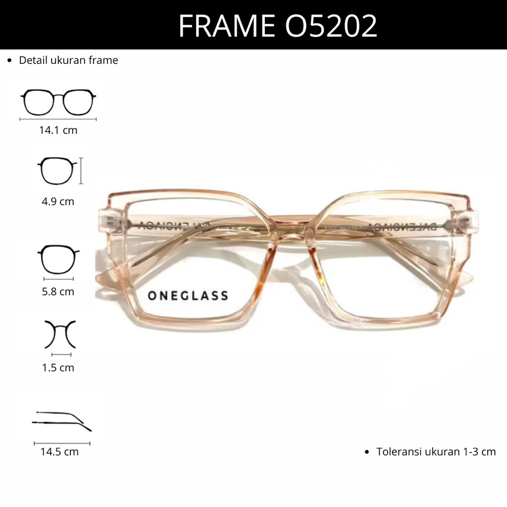 Oneglass - Frame Kacamata O5202 Perempuan