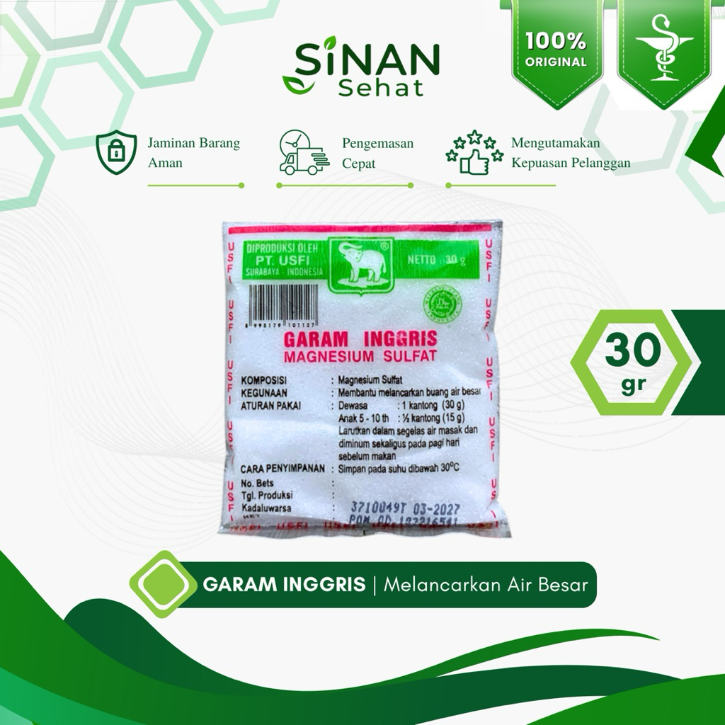 

Garam Inggris CAP GAJAH 30gr Pelancar BAB