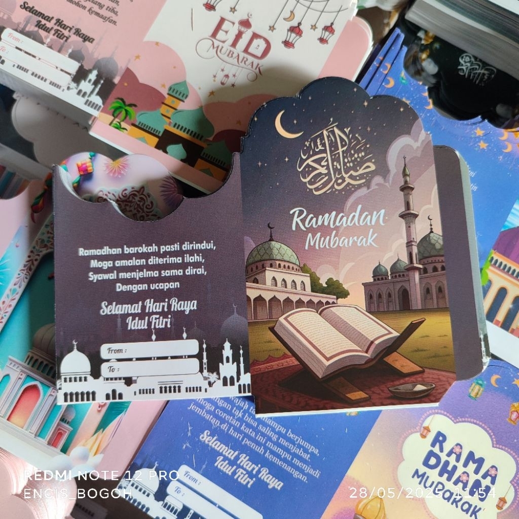 

[100 lembar ] Amplop Lebaran MEDIUM MUSLIM bisa pilih motif