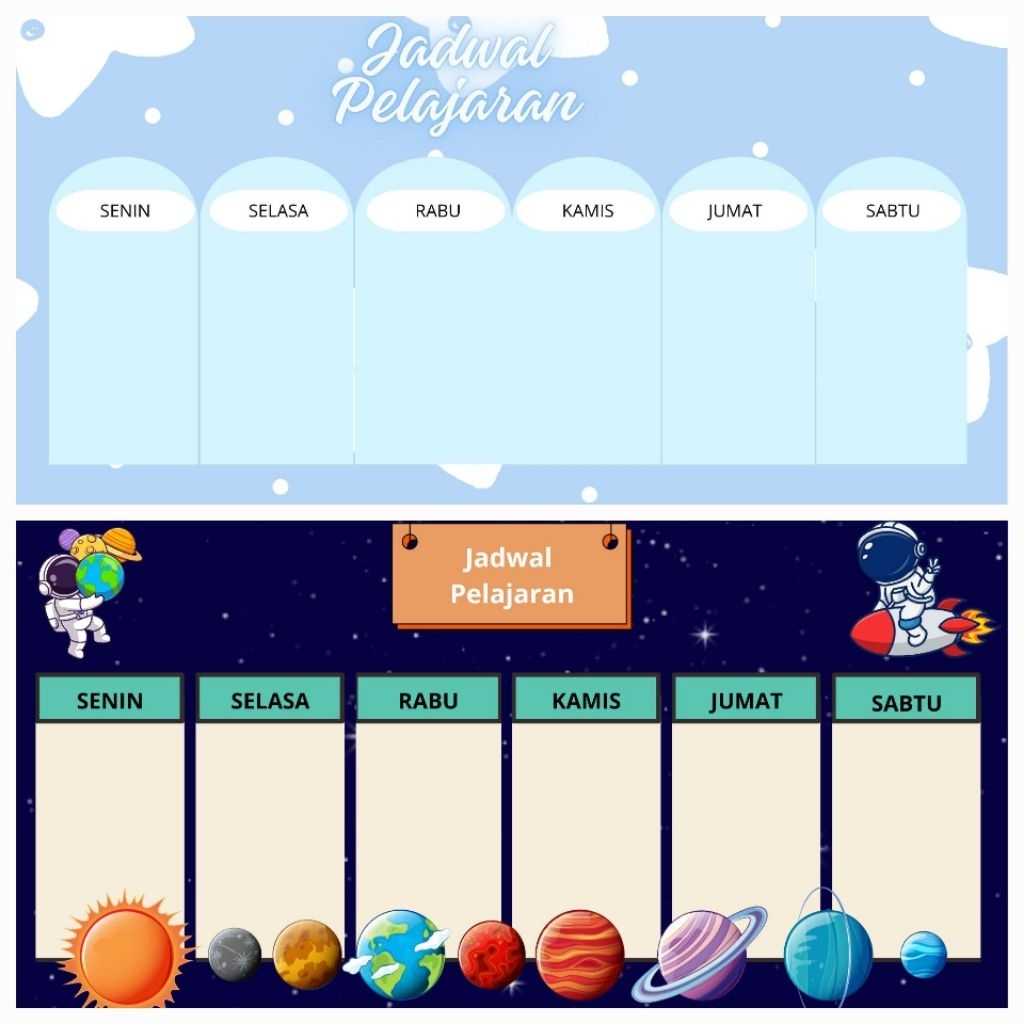 

tabel jadwal pelajaran anak cowok cewek custom