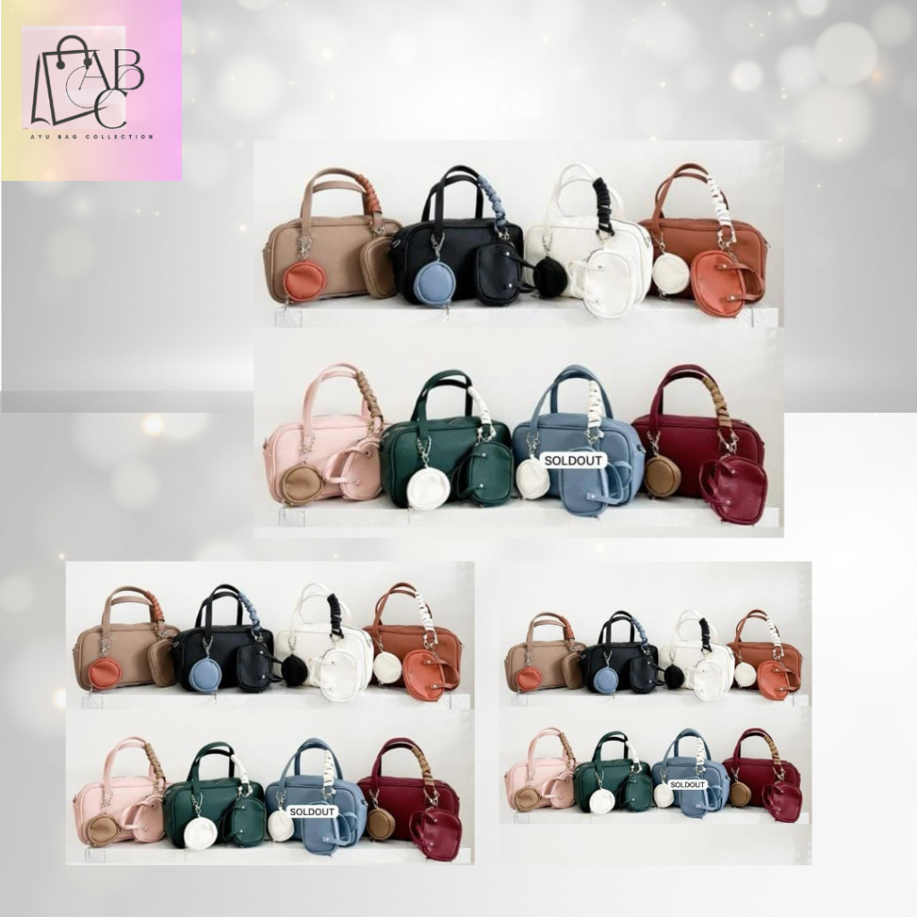 [ AYU BAG COLLECTION ] Tas Maddie Bag Tali SlingBag Lokal Premium Bahan Kulit Jeruk