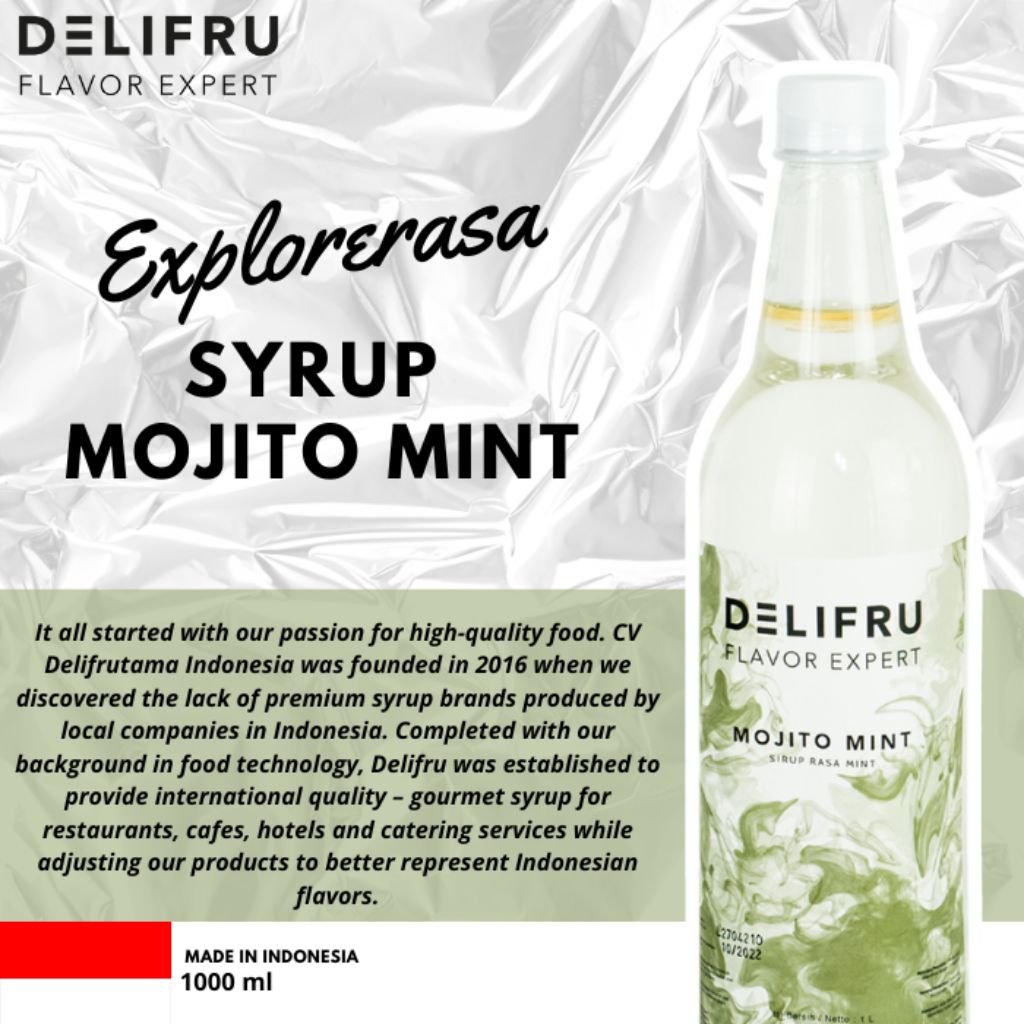 

Delifru syrup rasa mojito mint isi 1 liter