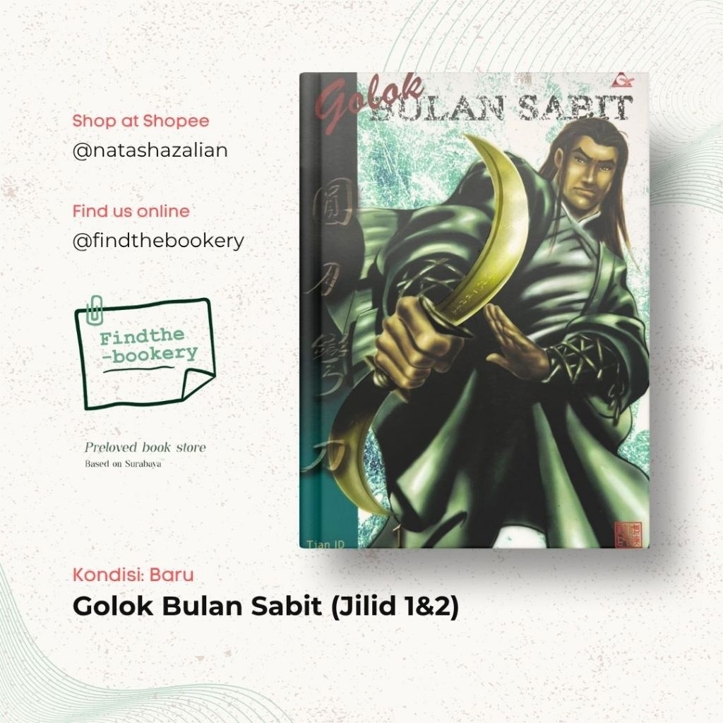 Novel silat/wuxia: GolokBulanSabit 1 & 2 softcover (NEW)