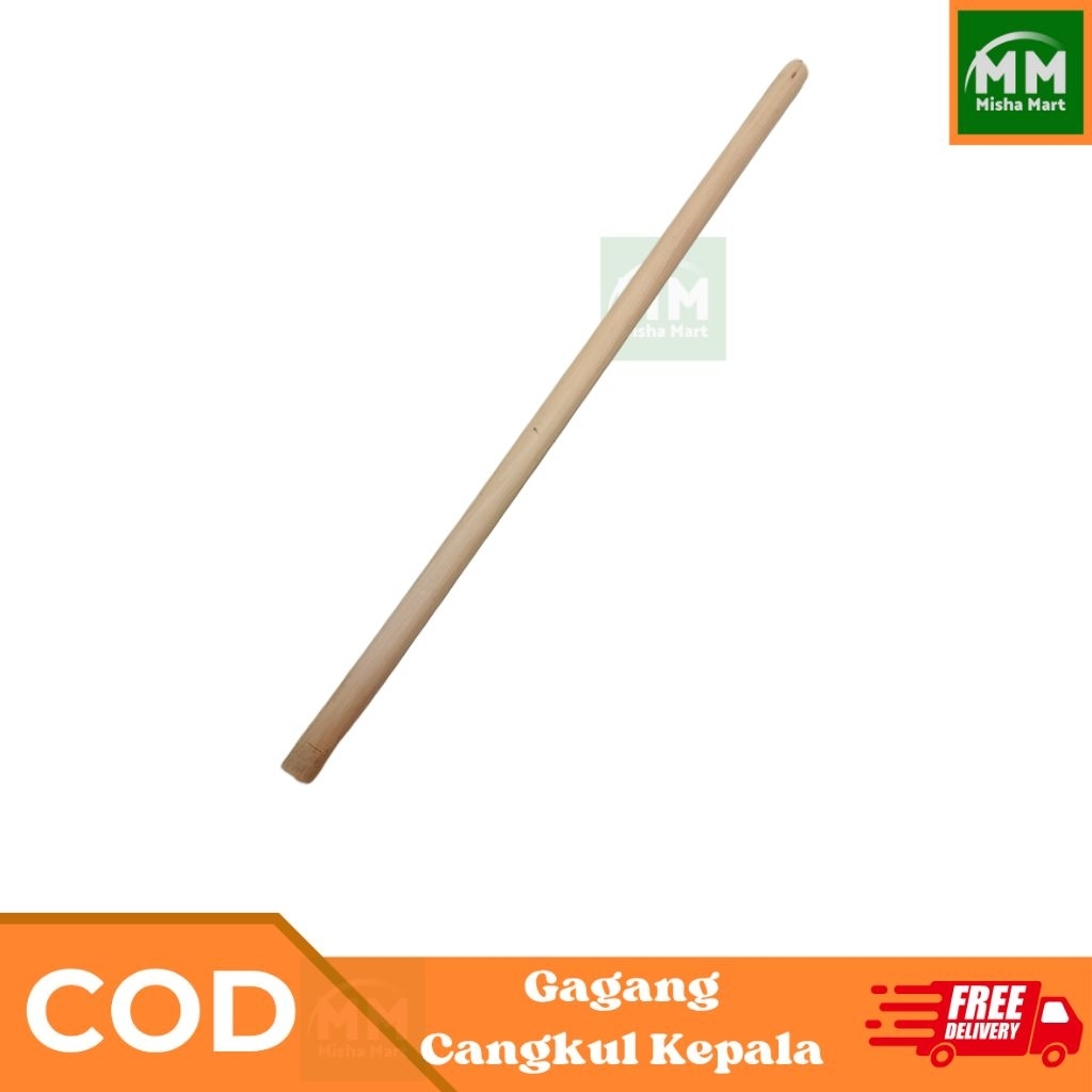 Gagang cangkul kepala panjang 100 cm diameter 3cm bahan kayu mahoni ~MM