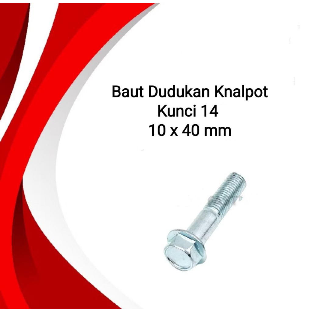 Baut Dudukan Knalpot Honda Beat Vario Scoopy Genio Kunci 14 M10x40 Baut Knalpot Baut Motor Flange Bo