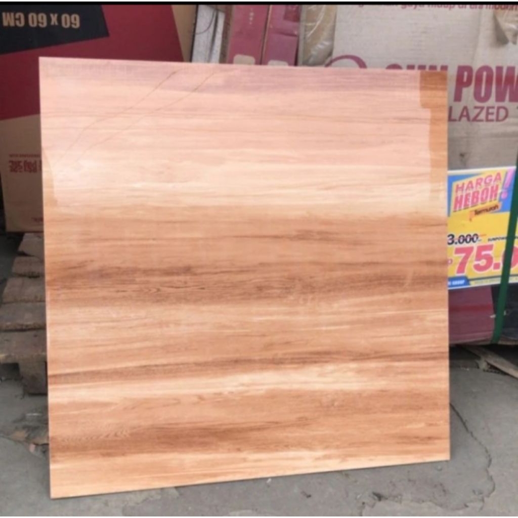 granit lantai 60x60 motif kayu Wood arna Kamala beigie