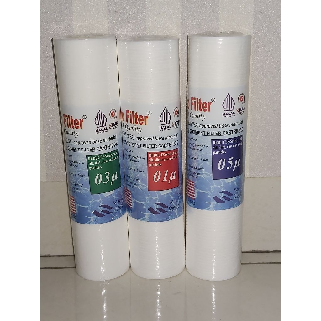 Catridge Filter Air NANO FILTER 0,1 MICRON / Saringan Air / Spun Busa 10" / Sedimen filter 10 inch /