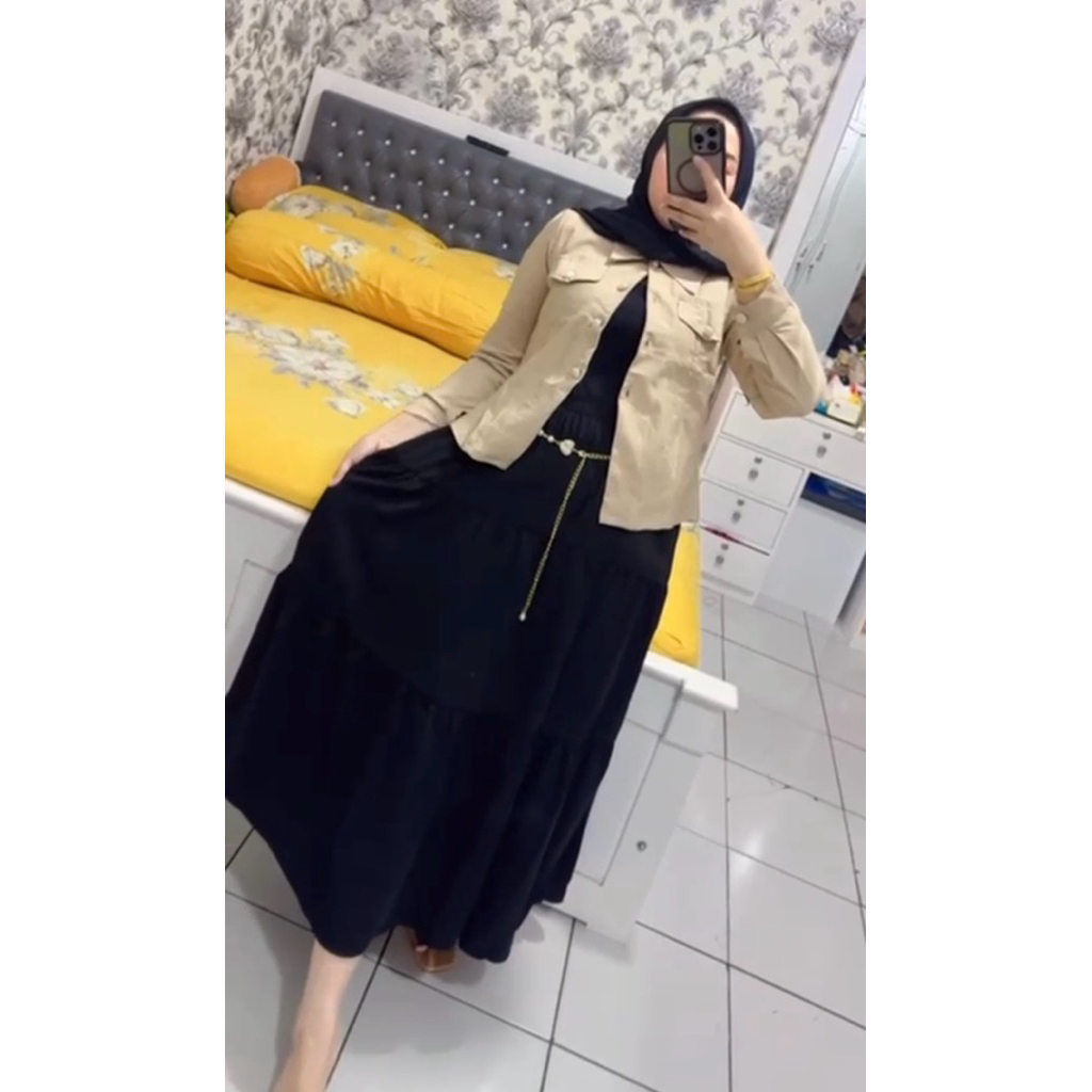 DRES SET ROMPI NAURA FREE SABUK KEKINIAN MEWAH