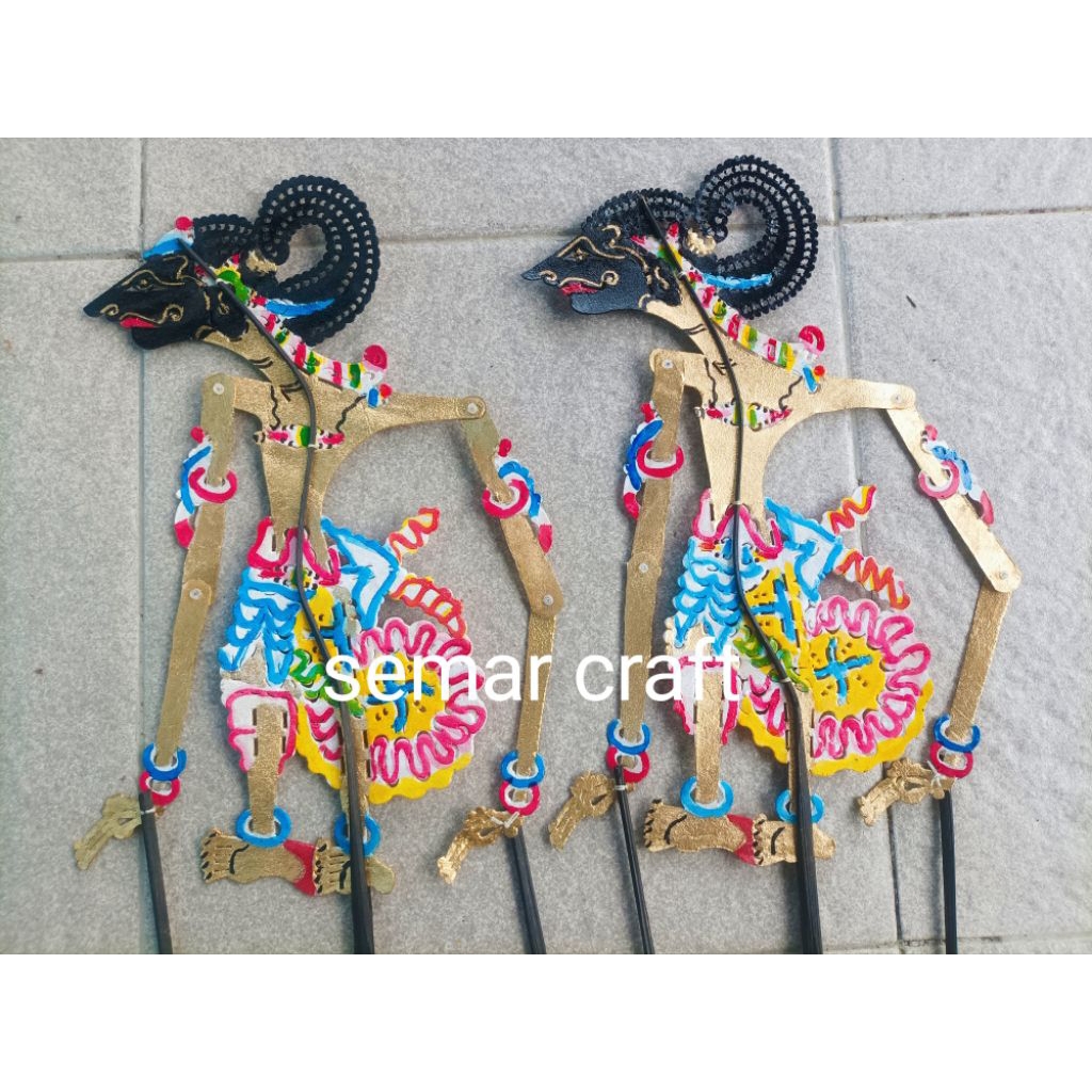 wayang kulit nakula sadewa ukuran 30 cm