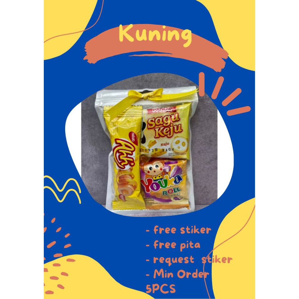 

Paket Snack Mini | Paket Snack Ultah | Tema Kuning free packing plastik Ziplock