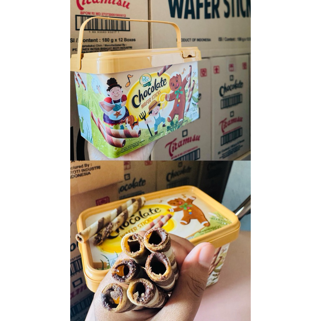 

Denex Wafer Stik Cube Double Coklat 180gr 1 Dus isi 12 Jar