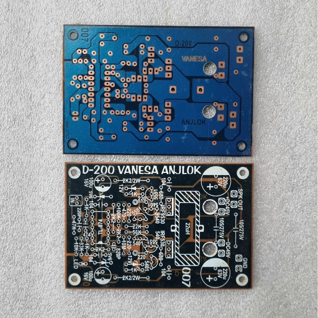 PCB Power Class D 200 Watt D200 FET IRF9530 IRF530 007