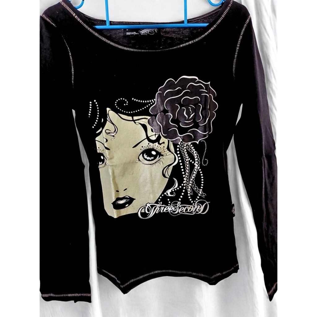 Kaos Three Second Original lengan panjang