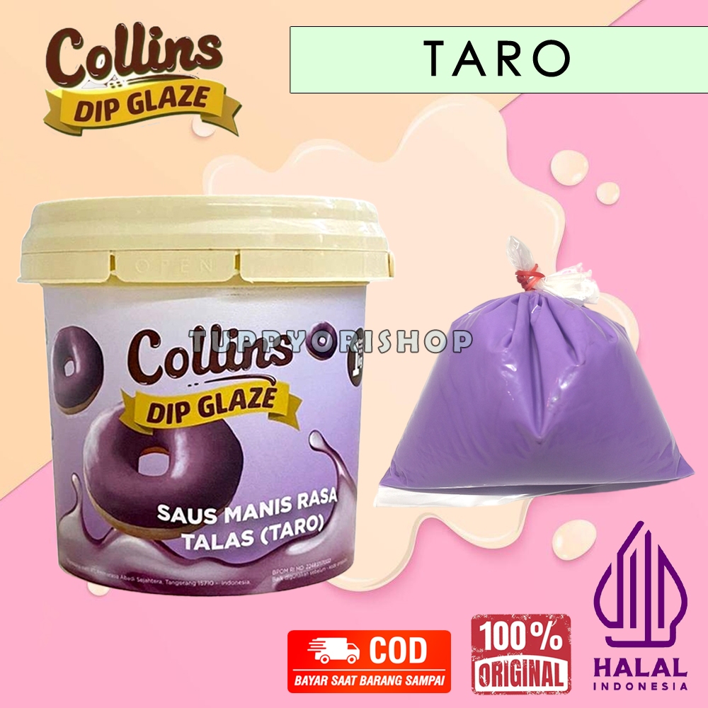 

Collins Dip Glaze Rasa Taro | Saus Manis Pasta Selai Donat Roti Rasa Taro