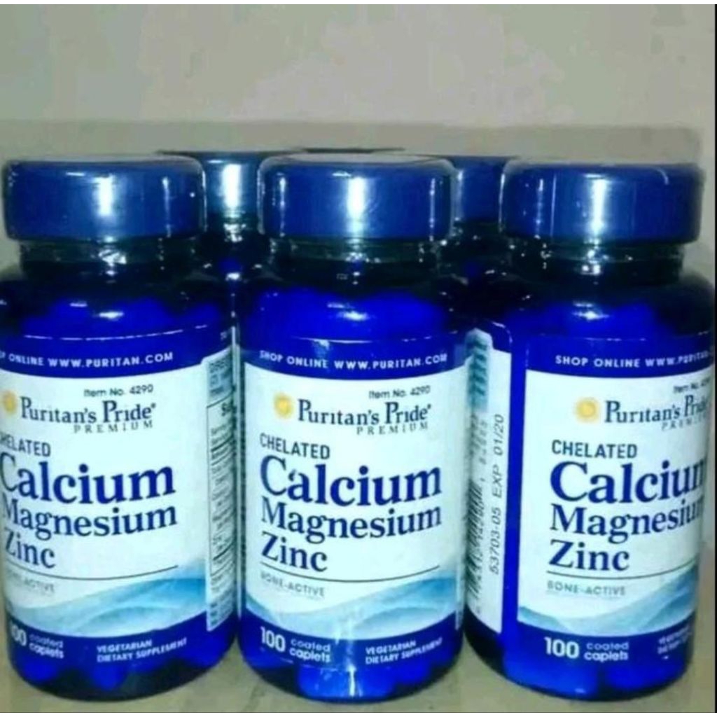 Puritan's Pride Chelated Calcium Magnesium Zinc Suplemen Tulang Terbaik