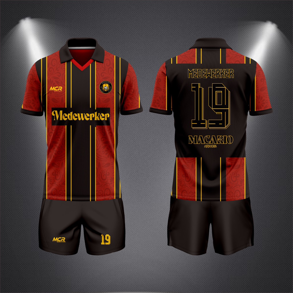 JERSEY FULL PRINTING KERAH PUTIH H HITAM/ JERSEY SEPAK BOLA / JERSEY FUTSAL / JERSEY CUSTOM