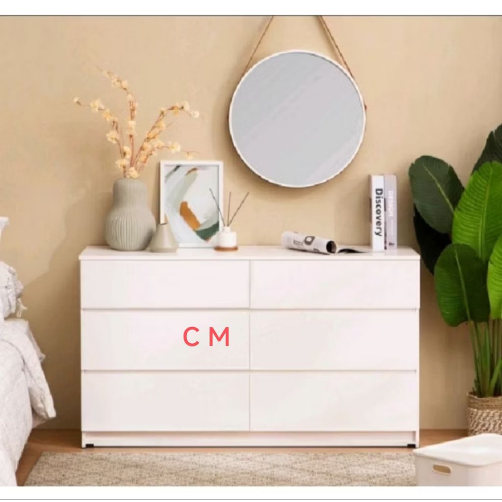 nakas meja kabinet Laci 6 ukuran 120x40x70