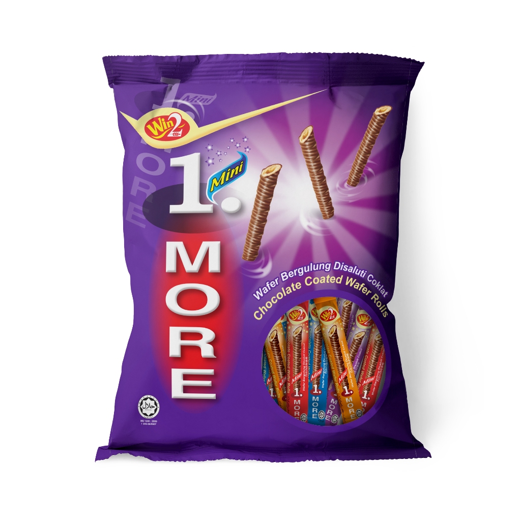 

Win2 Mini 1 More Choco Coated Wafer Roll 90g