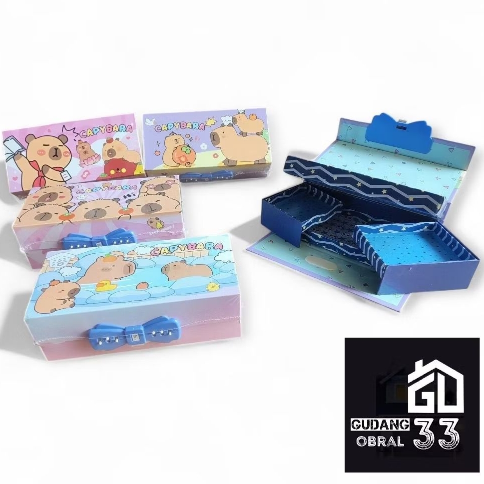 

tempat/kotak/tepak pensil sandi/kode susun 3 capybara 24-01 CAPY (NO 3D/NO KACA)