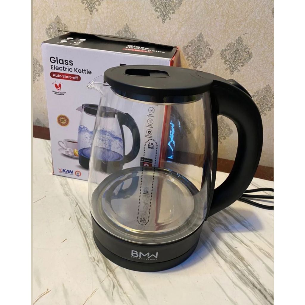 teko listrik kaca transparan