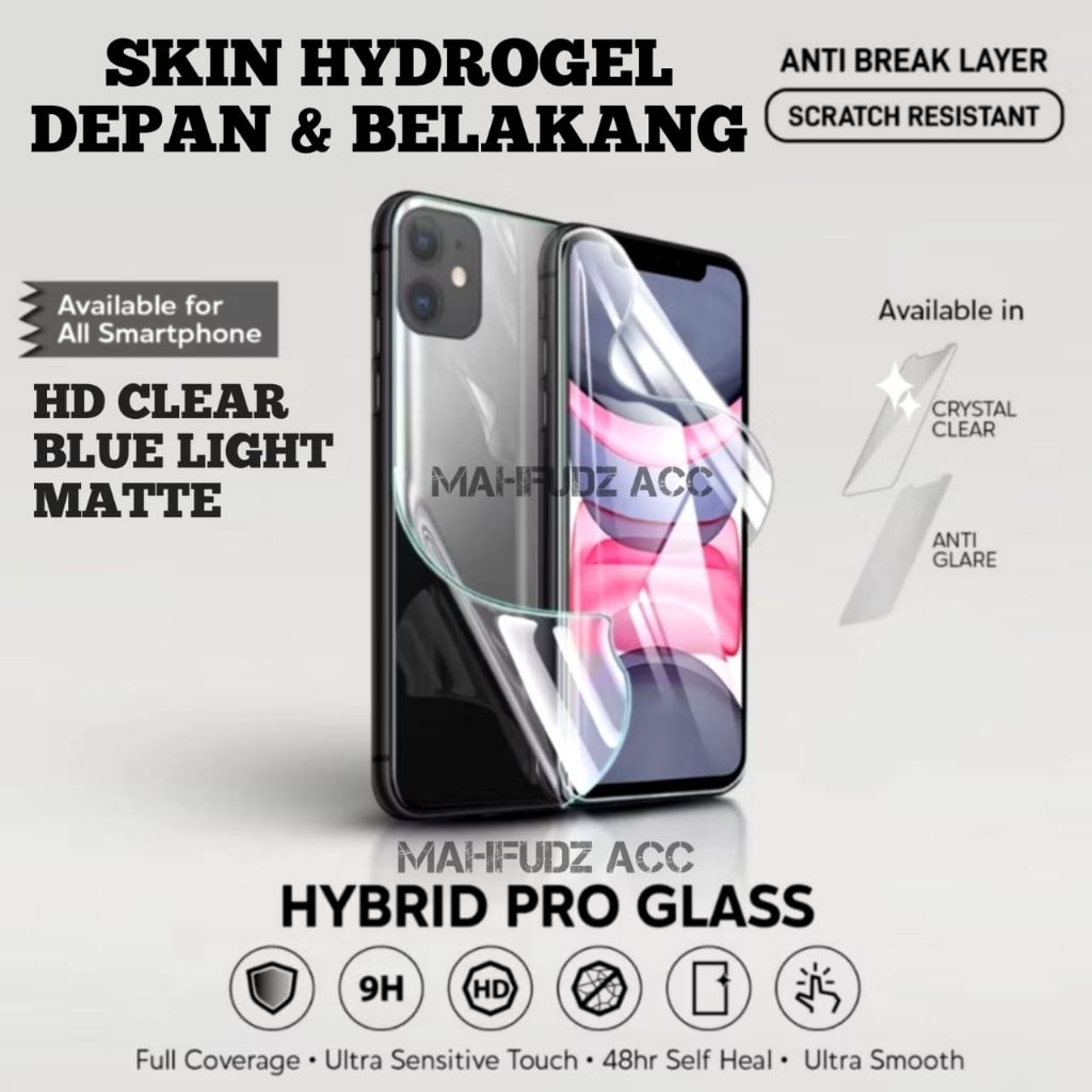 Hydrogel Clear Hd Samsung s10 s10 plus s9 s9 plus s8 edge plus s7 plus edge Tg Anti Gores Jelly