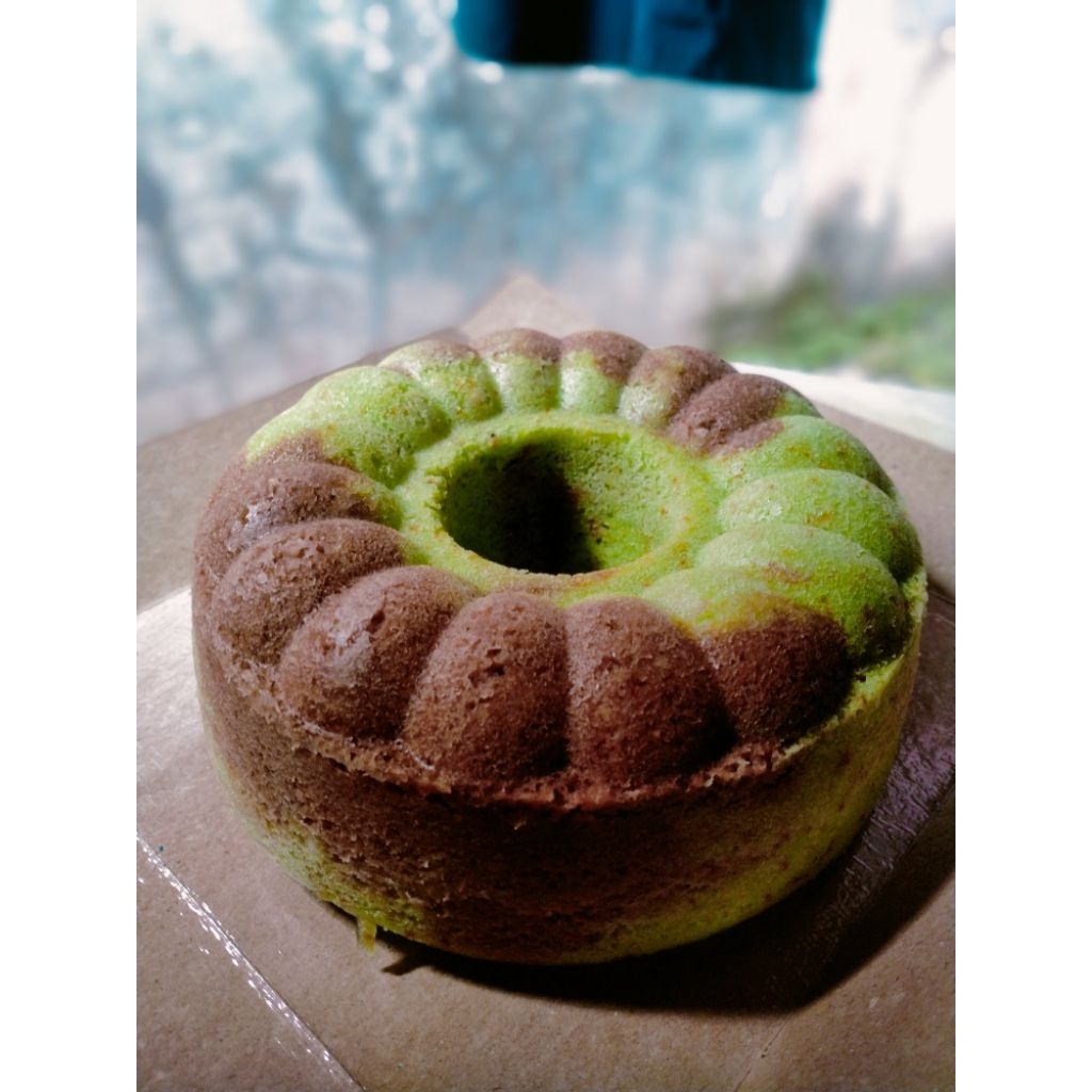 

Bolu kukus pandan coklat