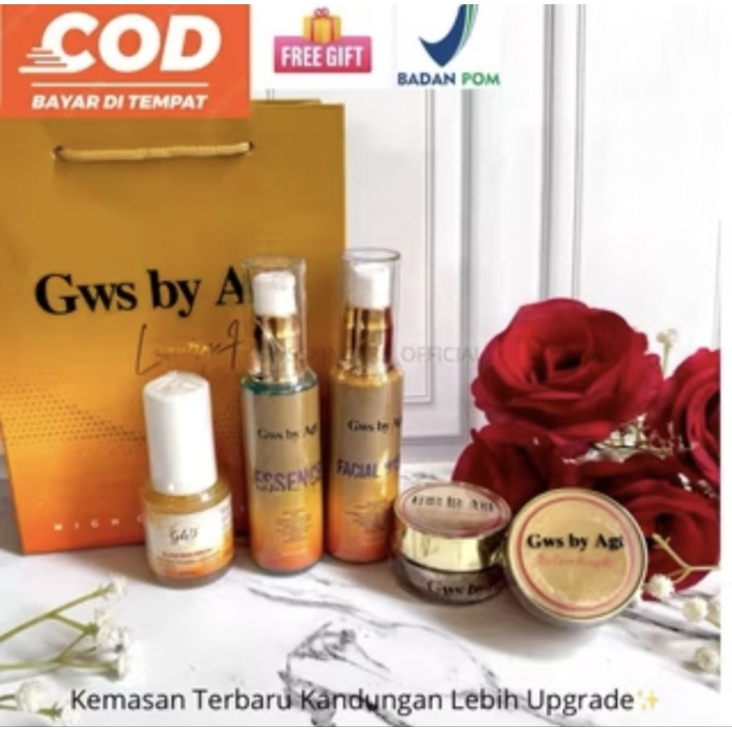 GWS luxury BPOM + Serum Gold Gws by agt original (free gift)